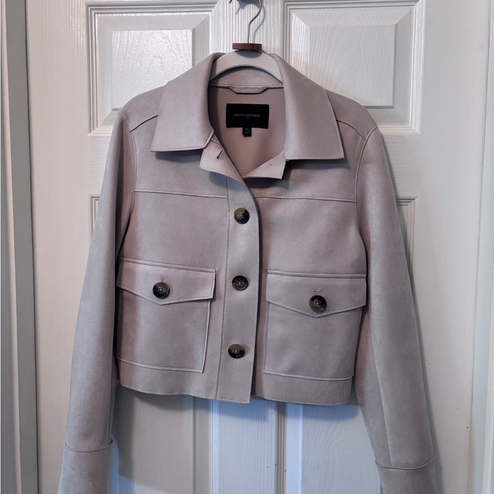 Banana Republic Women's Vegan Suede Cropped Jacket